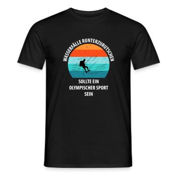 Canyoning Bergsteigen Klettern Wandern Berge - Männer T-Shirt - Schwarz - Vorne - AI Model Male 178 light (178cm)