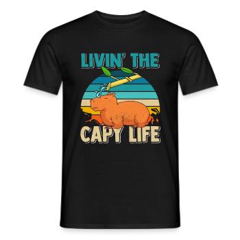 Capybara Douche Rongeur Capybara Capybara - T-shirt homme - noir - Devant - AI Model Male 178 light (178cm)