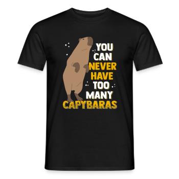 Capybara Rodent Cute Capybara Rodent - Men's T-Shirt - black - Front - AI Model Male 178 light (178cm)