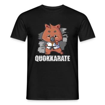 Karate Kampfsport Quokka - Männer T-Shirt - Schwarz - Vorne - AI Model Male 178 light (178cm)