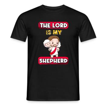 Psalm 23 Der Herr ist mein Hirte - Männer T-Shirt - Schwarz - Vorne - AI Model Male 178 light (178cm)