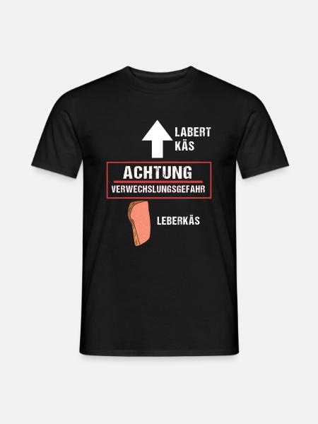 Leberkäs Labert Käs - Männer T-Shirt - Schwarz