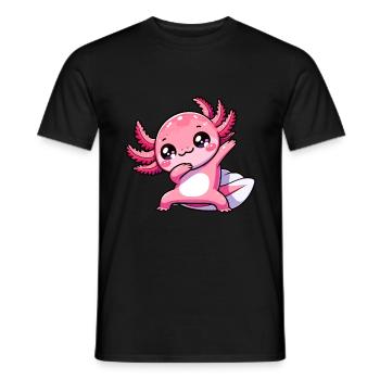 Dabbing Axolotl Dab Salamander - Männer T-Shirt - Schwarz - Vorne - AI Model Male 178 light (178cm)