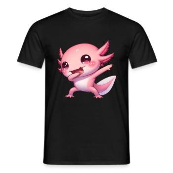 Dabbing Axolotl Kawaii Danse - T-shirt homme - noir - Devant - AI Model Male 178 light (178cm)