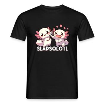 Anime Axolotl Slapsolotl Kawaii Otaku Japan - Männer T-Shirt - Schwarz - Vorne - AI Model Male 178 light (178cm)