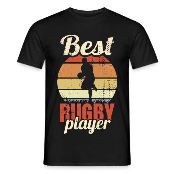 Best Rugby Player - Men's T-Shirt - black - Front - AI Model Male 178 light (178cm)