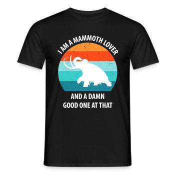 Drôle de mammouth de l’âge de pierre de l’âge de glace Design préhistorique - T-shirt homme - noir - Devant - AI Model Male 178 light (178cm)