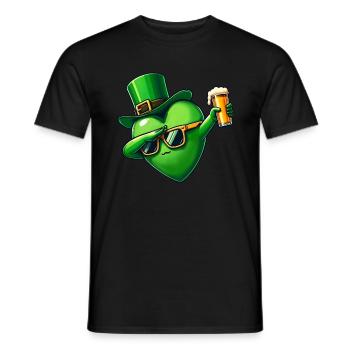 St Patrick's Day Irish Pub Beer Drink - Men's T-Shirt - black - Front - AI Model Male 178 light (178cm)
