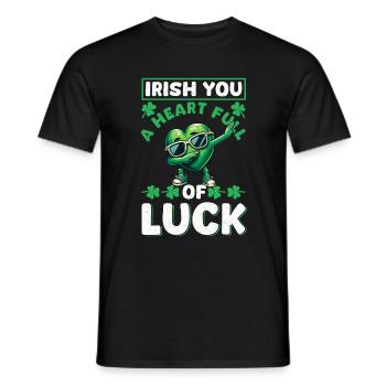 Fête de la Saint-Patrick Irlande Trèfle irlandais - T-shirt homme - noir - Devant - AI Model Male 178 light (178cm)