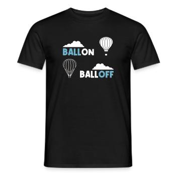 Ballon Balloff - Männer T-Shirt - Schwarz - Vorne - AI Model Male 178 light (178cm)