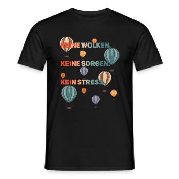 Lustiger Spruch Heißluftballonfahrt Ballonfahren - Männer T-Shirt - Schwarz - Vorne - AI Model Male 178 light (178cm)