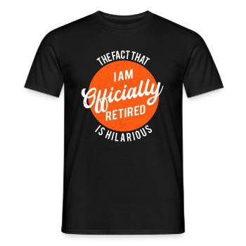 Retraités officiellement retraités Pension Pension - T-shirt homme - noir - Devant - AI Model Male 178 light (178cm)