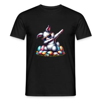 Easter Bunny, Dabbing, Easter Eggs, Easter Bunny - Men's T-Shirt - black - Front - AI Model Male 178 light (178cm)