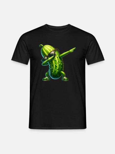 Saure Gurke Dabbing Pickle Lustig - Männer T-Shirt - Schwarz