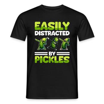 Sour Cucumber Funny Cucumber Lover Vegetables - Men's T-Shirt - black - Front - AI Model Male 178 light (178cm)