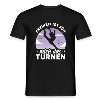 Bodenturnen Akrobatisch Kunstturnen - Männer T-Shirt - Schwarz - Vorne - AI Model Male 178 light (178cm)