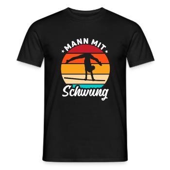 Turnen Geräteturnen Kunstturner - Männer T-Shirt - Schwarz - Vorne - AI Model Male 178 light (178cm)
