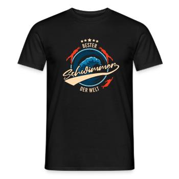Schwimmbad Schwimmen Schwimmer - Männer T-Shirt - Schwarz - Vorne - AI Model Male 178 light (178cm)