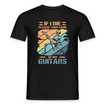Gitarre Lustiger Gitarrist Rock Gitarrenlehrer - Männer T-Shirt - Schwarz - Vorne - AI Model Male 178 light (178cm)