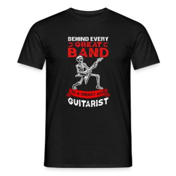 Guitariste, groupe de rock, musique rock, Gitzarre - T-shirt homme - noir - Devant - AI Model Male 178 light (178cm)