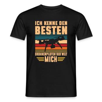 Drohne Drohnenfliegen Drohnenpilot - Männer T-Shirt - Schwarz - Vorne - AI Model Male 178 light (178cm)