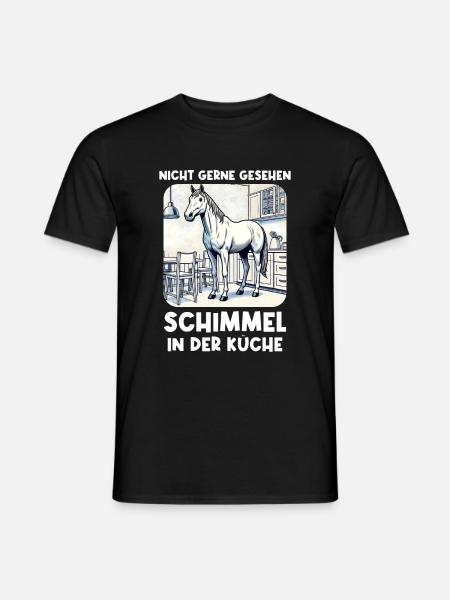 Pferde Schimmel Reiter Lustig Pferdeliebhaber - Männer T-Shirt - Schwarz
