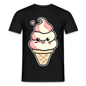 Cartoon Cream - Men's T-Shirt - black - Front - AI Model Male 178 light (178cm)