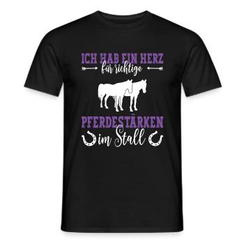 Pferdespruch Shetlandpony - Männer T-Shirt - Schwarz - Vorne - AI Model Male 178 light (178cm)