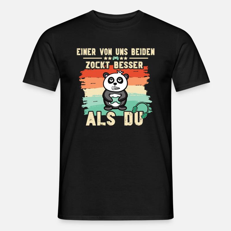 Einer Zockt besser - Männer T-Shirt - Schwarz