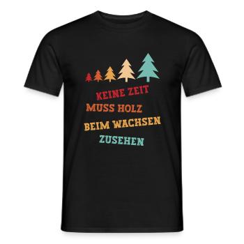Holz beim wachsen zusehen Schwarzwald - Männer T-Shirt - Schwarz - Vorne - AI Model Male 178 light (178cm)