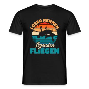 High Jump - Losers Run Legends Fly - Men's T-Shirt - black - Front - AI Model Male 178 light (178cm)