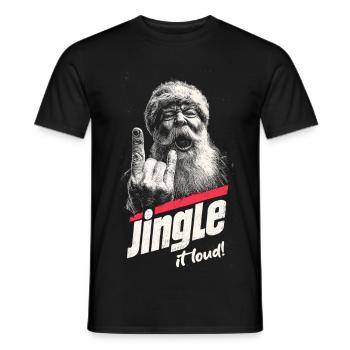 Jingle It Loud - Men's T-Shirt - black - Front - AI Model Male 178 light (178cm)