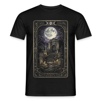 Friedhof Goth Humor Tarot Card - Männer T-Shirt - Schwarz - Vorne - AI Model Male 178 light (178cm)