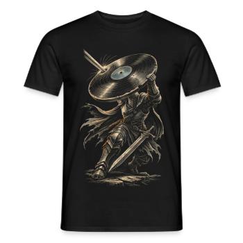 Disques vinyles de collection Vinyl Vinyl Collections - T-shirt homme - noir - Devant - AI Model Male 178 light (178cm)