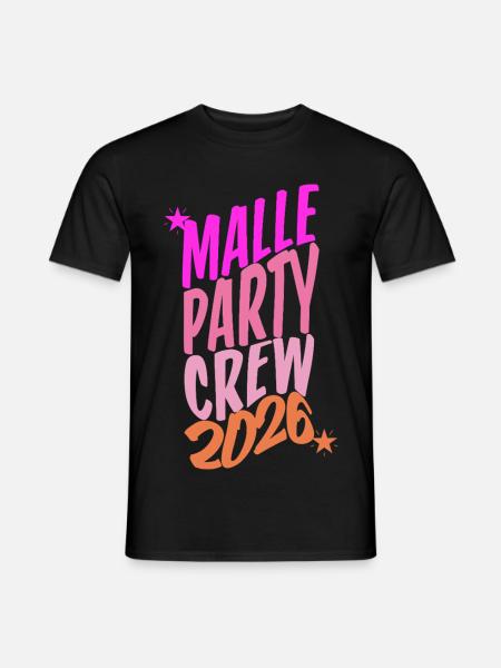 Malle, Party Crew, 2026 - Männer T-Shirt - Schwarz