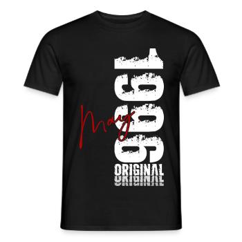 Cadeau du 30e anniversaire Original mai 1996 - T-shirt homme - noir - Devant - AI Model Male 178 light (178cm)