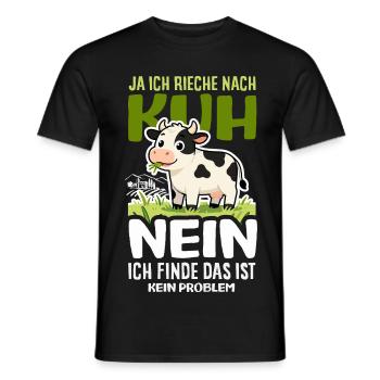 Ja Ich Rieche Nach Kuh Bauer Landwirt Spruch - Männer T-Shirt - Schwarz - Vorne - AI Model Male 178 light (178cm)