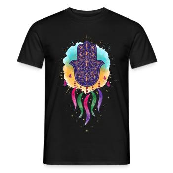 Spiritualität Heilige Geometrie Lotusblume Zen - Männer T-Shirt - Schwarz - Vorne - AI Model Male 178 light (178cm)