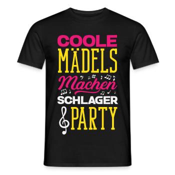 Coole Mädels Machen Schlager Party Outfit - Männer T-Shirt - Schwarz - Vorne - AI Model Male 178 light (178cm)