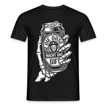 Bier - Die Dose macht das Gift | Wortspiel - Männer T-Shirt - Schwarz - Vorne - AI Model Male 178 light (178cm)