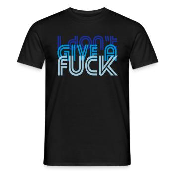 I don't give a fuck - Männer T-Shirt - Schwarz - Vorne - AI Model Male 178 light (178cm)