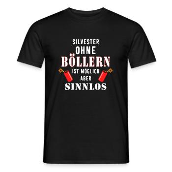 Böller Silvester Feuerwerk Pyromane Böllern - Männer T-Shirt - Schwarz - Vorne - AI Model Male 178 light (178cm)