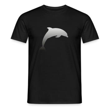 Dolphin - Men's T-Shirt - black - Front - AI Model Male 178 light (178cm)