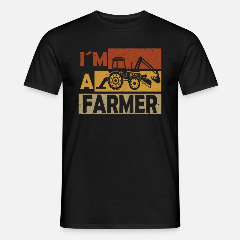 Ich bin Landwirt Bauer oder Bäuerin - Männer T-Shirt - Schwarz