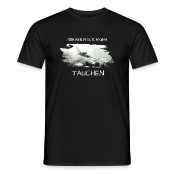 tauchen Schildkröte Spruch für Taucher - Männer T-Shirt - Schwarz - Vorne - AI Model Male 178 light (178cm)