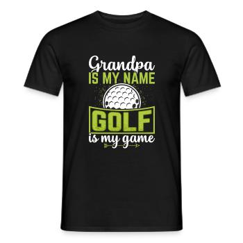 Grand-père est mon nom Golf est mon jeu golfeur - T-shirt homme - noir - Devant - AI Model Male 178 light (178cm)