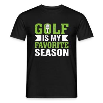 Golf Is My Favorite Season Golfspieler - Männer T-Shirt - Schwarz - Vorne - AI Model Male 178 light (178cm)