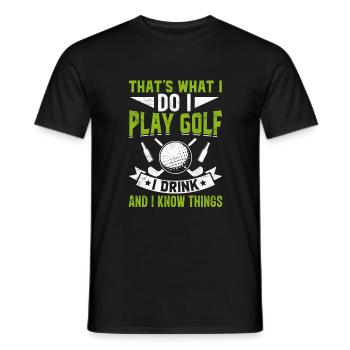 C’est ce que je fais, je joue au golf golfeur - T-shirt homme - noir - Devant - AI Model Male 178 light (178cm)