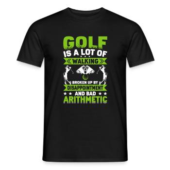 Golf Is A Lot Of Walking Golfer - Men's T-Shirt - black - Front - AI Model Male 178 light (178cm)