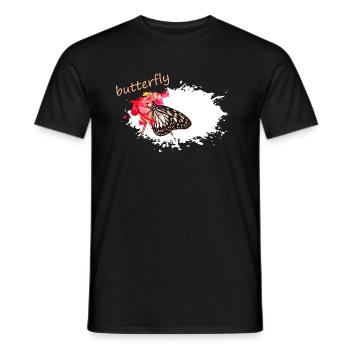 butterfly - Männer T-Shirt - Schwarz - Vorne - AI Model Male 178 light (178cm)